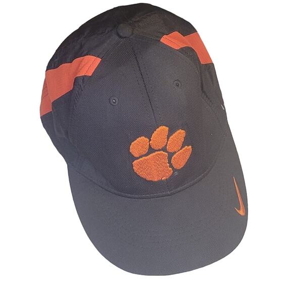 Nike Clemson Tigers Hat Black Orange Legacy 91 One Size Adjustable GUC - Picture 1 of 9
